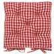 Gingham Red Square Buttoned 